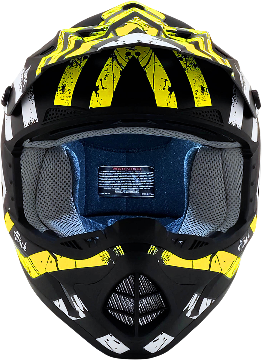 FX-17Y Helmet - Attack - Matte Black/Hi-Vis Yellow - Small