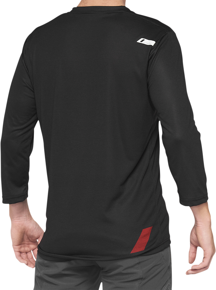 Airmatic 3/4 Sleeve Jersey - Black/Red - Medium