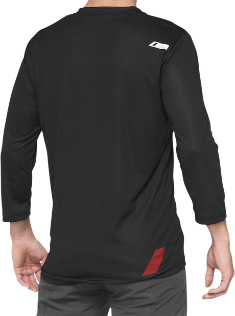 Airmatic 3/4 Sleeve Jersey - Black/Red - Medium