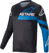 Racer V3 Long-Sleeve Jersey - Black/Bright Blue - XL