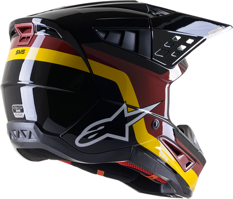 SM5 Helmet - Venture - Black/Bordeaux/Yellow/Glossy - Small