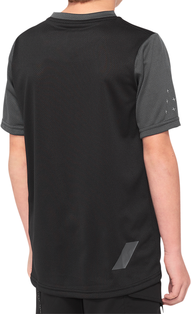 Youth Ridecamp Jersey - Short-Sleeve - Black/Charcoal - Large