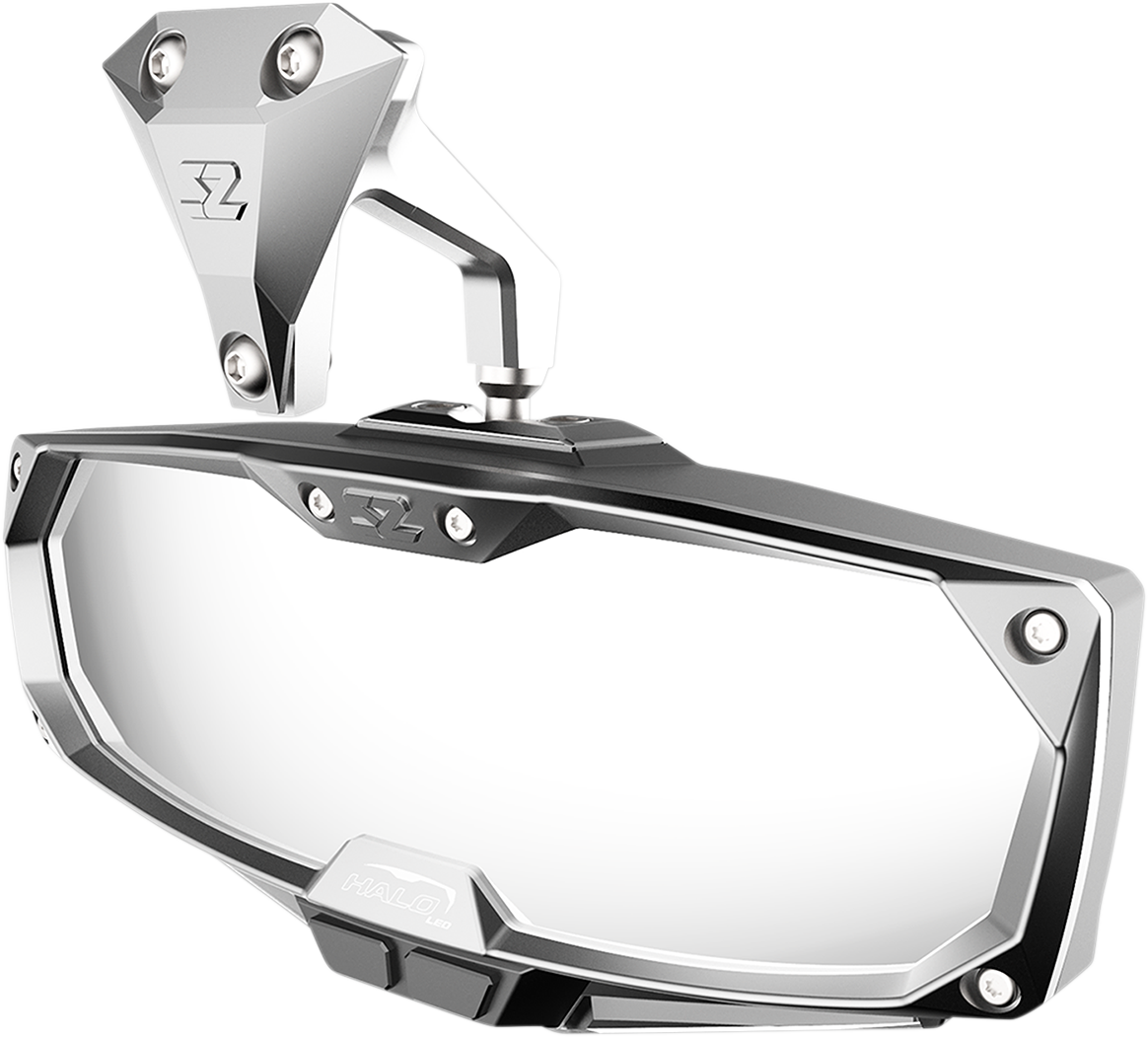 Mirror - Halo R - Rear View w/LED Cabin Light - Rectangle - Silver w/Silver Bezel - X3 2020 - 2021