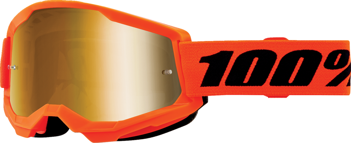 Strata 2 Junior Goggle - Neon Orange - Gold Mirror