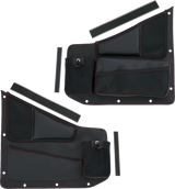 Kaliber Side Organizer - Driver and Passenger - Black w/ Red Stitching 2015 - 2023