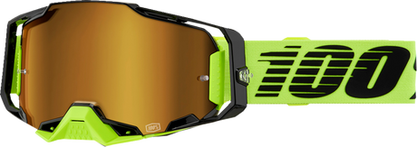 Armega Goggle - Neon Yellow - Gold Mirror