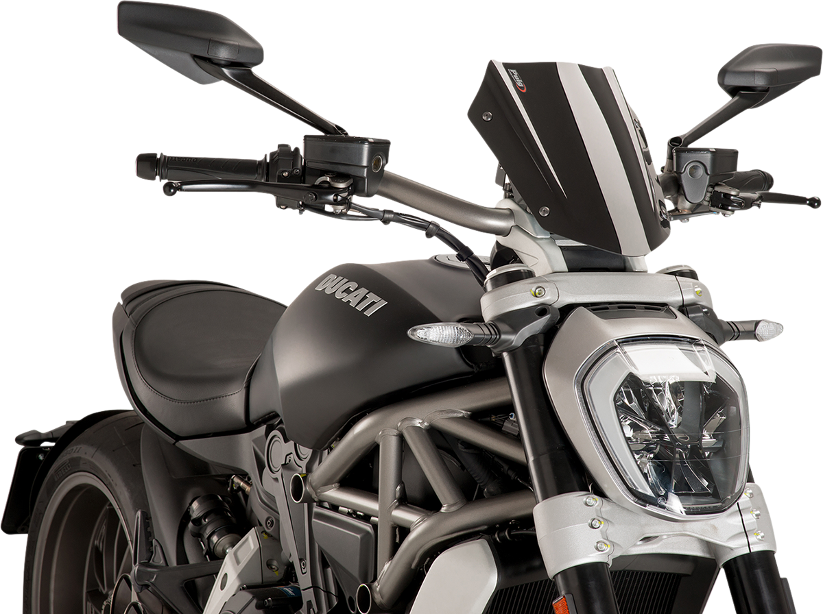 New Generation Windscreen - 11-5/8\" - Black - Diavel 2016 - 2018