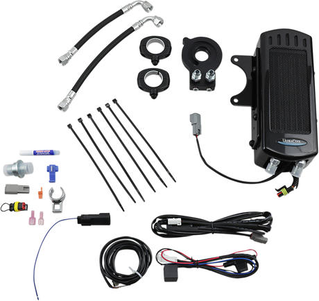 Frame Mount Oil Cooler Kit - Gloss Black - M8 Touring/Trike 2017 - 2023