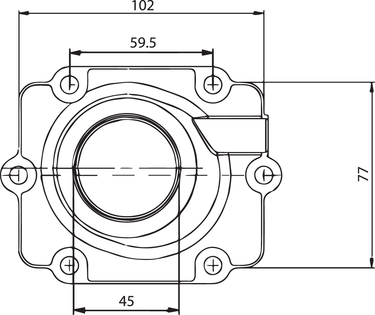 Carburetor Mounting Flange - Polaris 2002 - 2006