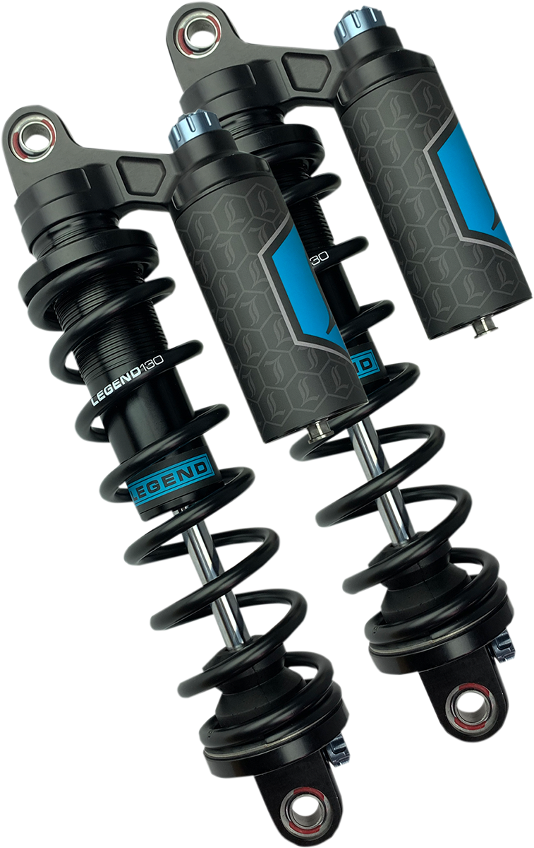 REVO ARC Piggyback Shocks - Heavy Duty - Black - 14\" - \'04+ Sportster 2004 - 2022