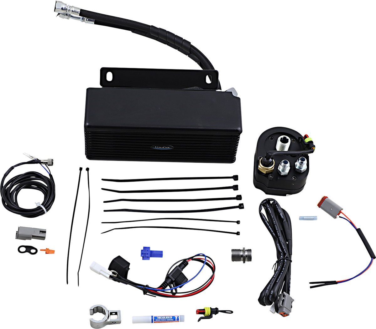 Below Regulator Mount Oil Cooler - Flat Black - Touring/Trike 2010 - 2016