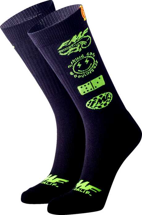 Stacked Socks - Black - One Size