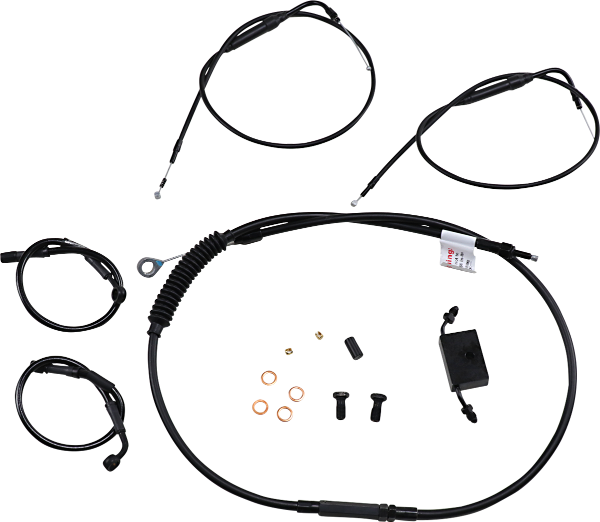 Handlebar Cable and Brake Line Kit - Extended - Sportsters - Clubman Handlebars - ABS 1986 - 2022