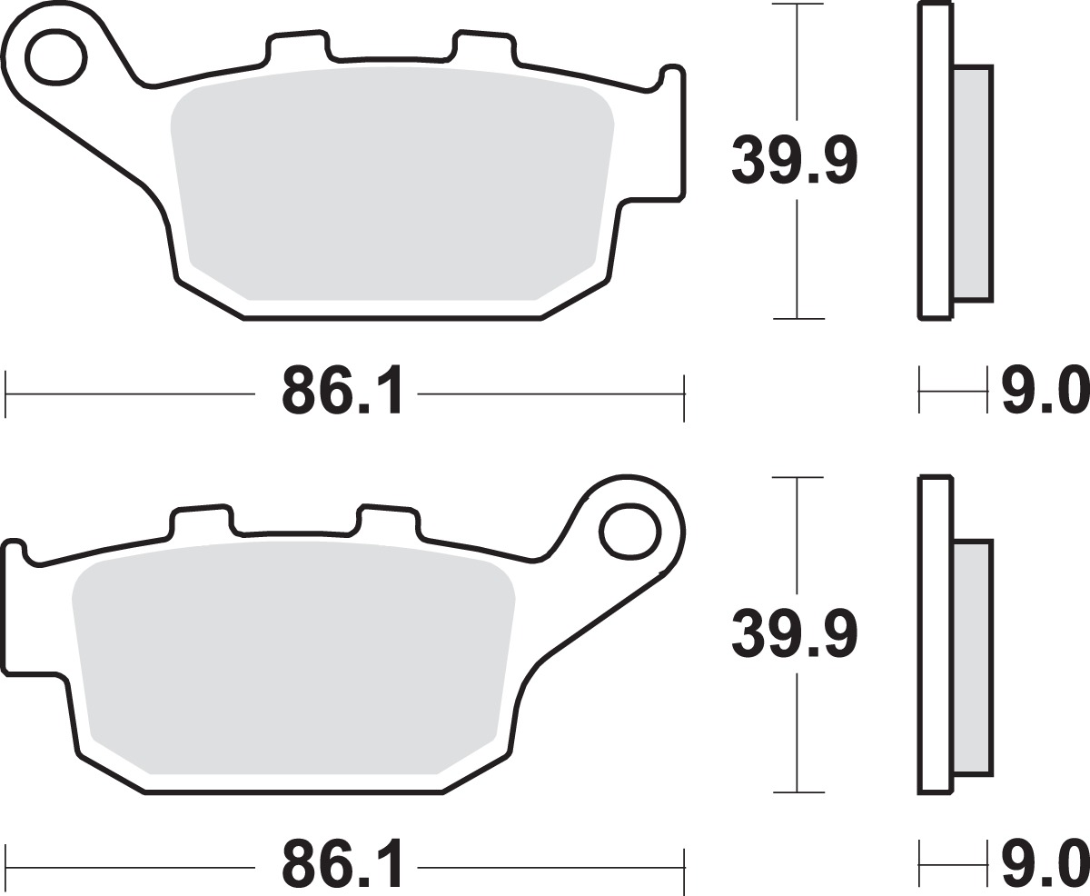 LS Brake Pads - 881LS 2015 - 2017