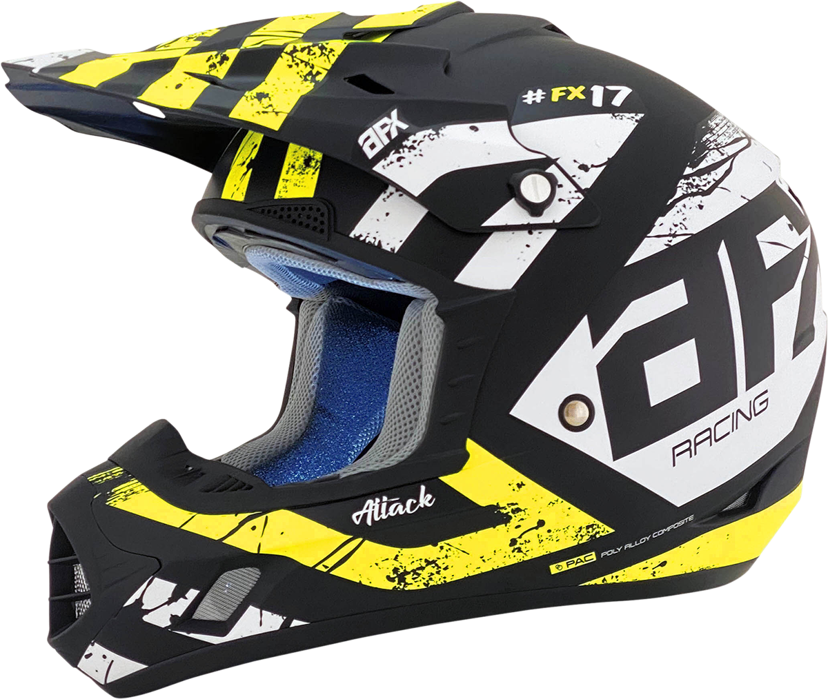 FX-17Y Helmet - Attack - Matte Black/Hi-Vis Yellow - Small