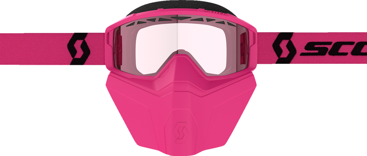 Primal Safari Facemask Snow Goggle - Pink/Pink - Dual Lens - Rose