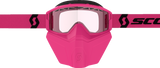 Primal Safari Facemask Snow Goggle - Pink/Pink - Dual Lens - Rose