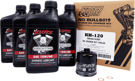 Oil Change Kit - Indian Scout - 15W-60 2015 - 2023