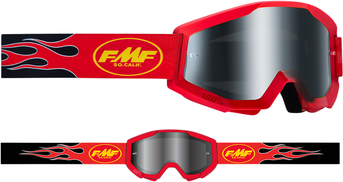 PowerCore Sand Goggles - Flame - Red - Smoke