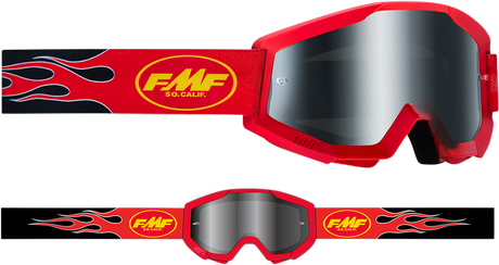 PowerCore Sand Goggles - Flame - Red - Smoke