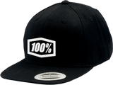 Icon Snapback Hat - Black/White