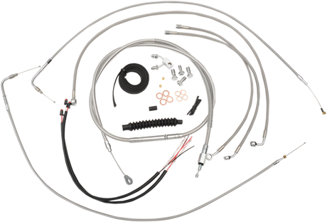 Handlebar Cable/Brake Line Kit - Complete - 18\" - 20\" Handlebars - Stainless 2011 - 2014