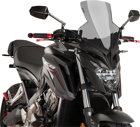 New Generation Windscreen - 11-3/4\" - Dark Smoke - CB650F 2014 - 2019