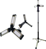 Shop Light w/Tripod - Work Area/Mobile - 2000 Lumens - Rechargeable