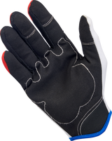 Moto Gloves - Red/White/Blue - Medium