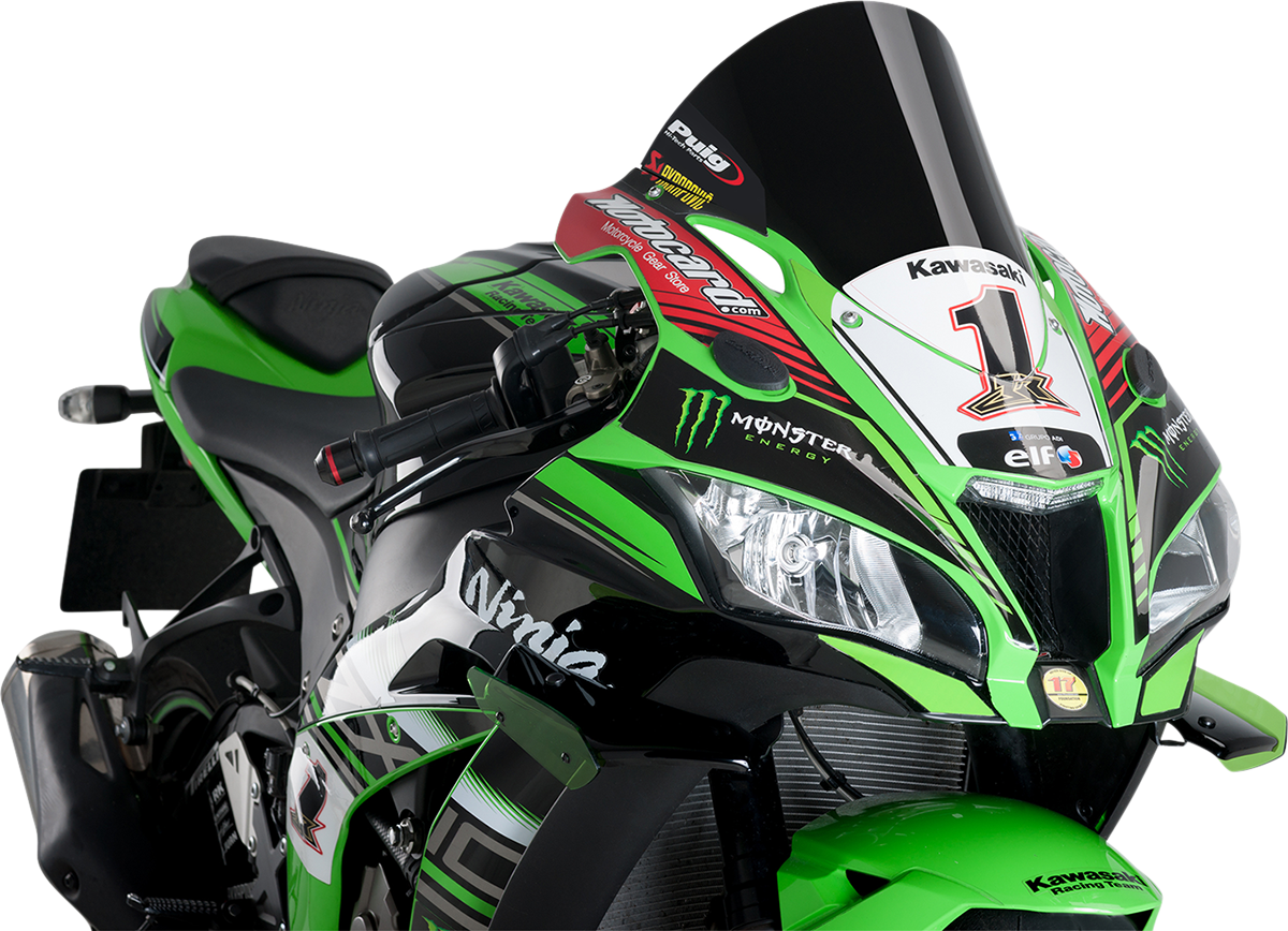 Race Windscreen - 14-1/4\" - Black - Kawasaki 2016 - 2020