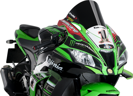 Race Windscreen - 14-1/4\" - Black - Kawasaki 2016 - 2020