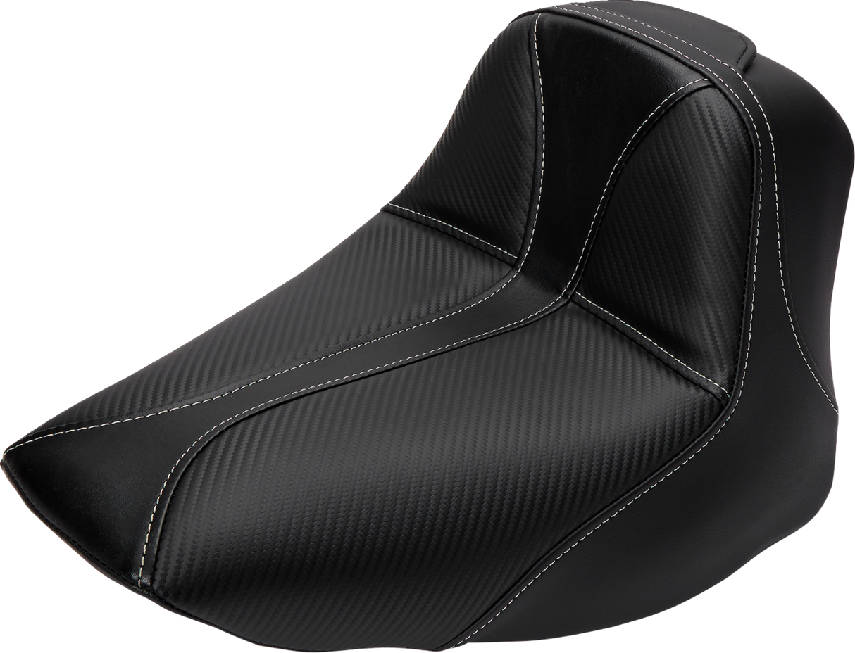 Dominator Solo Seat - w/o Backrest - Black w/ Gray Stitching - FLSTC/N \'06-\'17 2006 - 2017