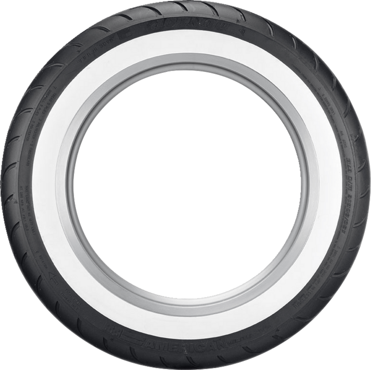 Tire - American Elite - Front - MT90B16 - Wide Whitewall - 72H