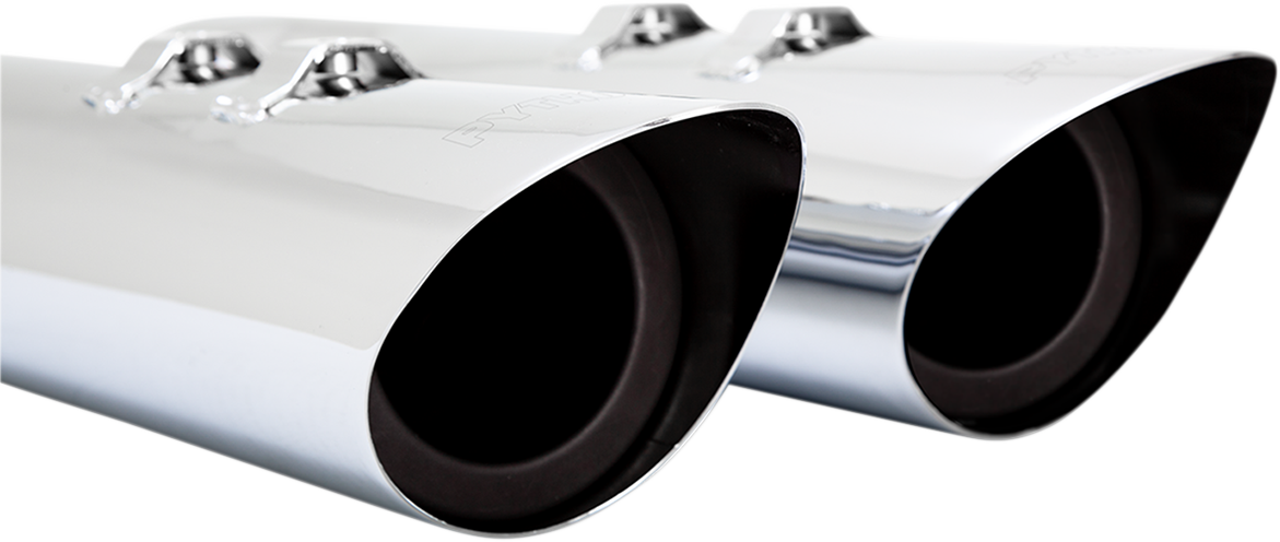 4.5\" Scalloped Mufflers - Chrome - M8 FL 2017 - 2021