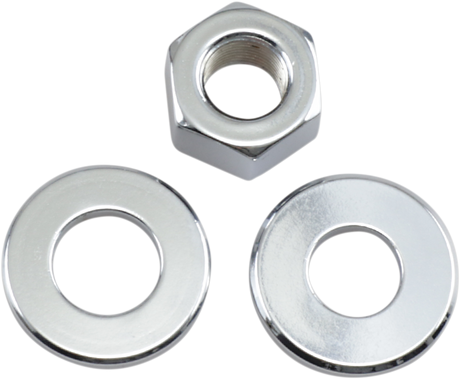 Rear Axle Nut/Washer - Kit - Big Twins \'73-\'96/XL \'79-\'96 1973 - 1984