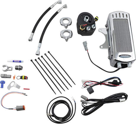 Side Mount Oil Cooler Kit - Chrome - Touring 2004 - 2006