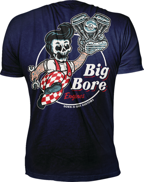 Down-N-Out Big Bore T-Shirt - Navy - Large