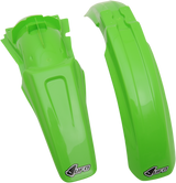 Front and Rear MX Fender Kit - Green - KX 125/250 1999 - 2002