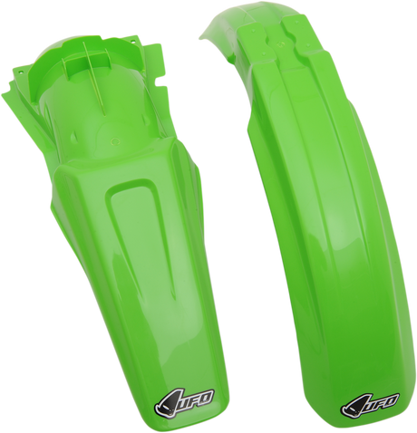 Front and Rear MX Fender Kit - Green - KX 125/250 1999 - 2002