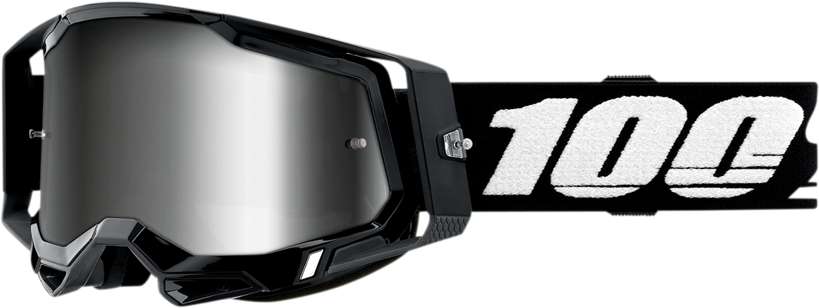 Racecraft 2 Goggles - Black - Silver Mirror