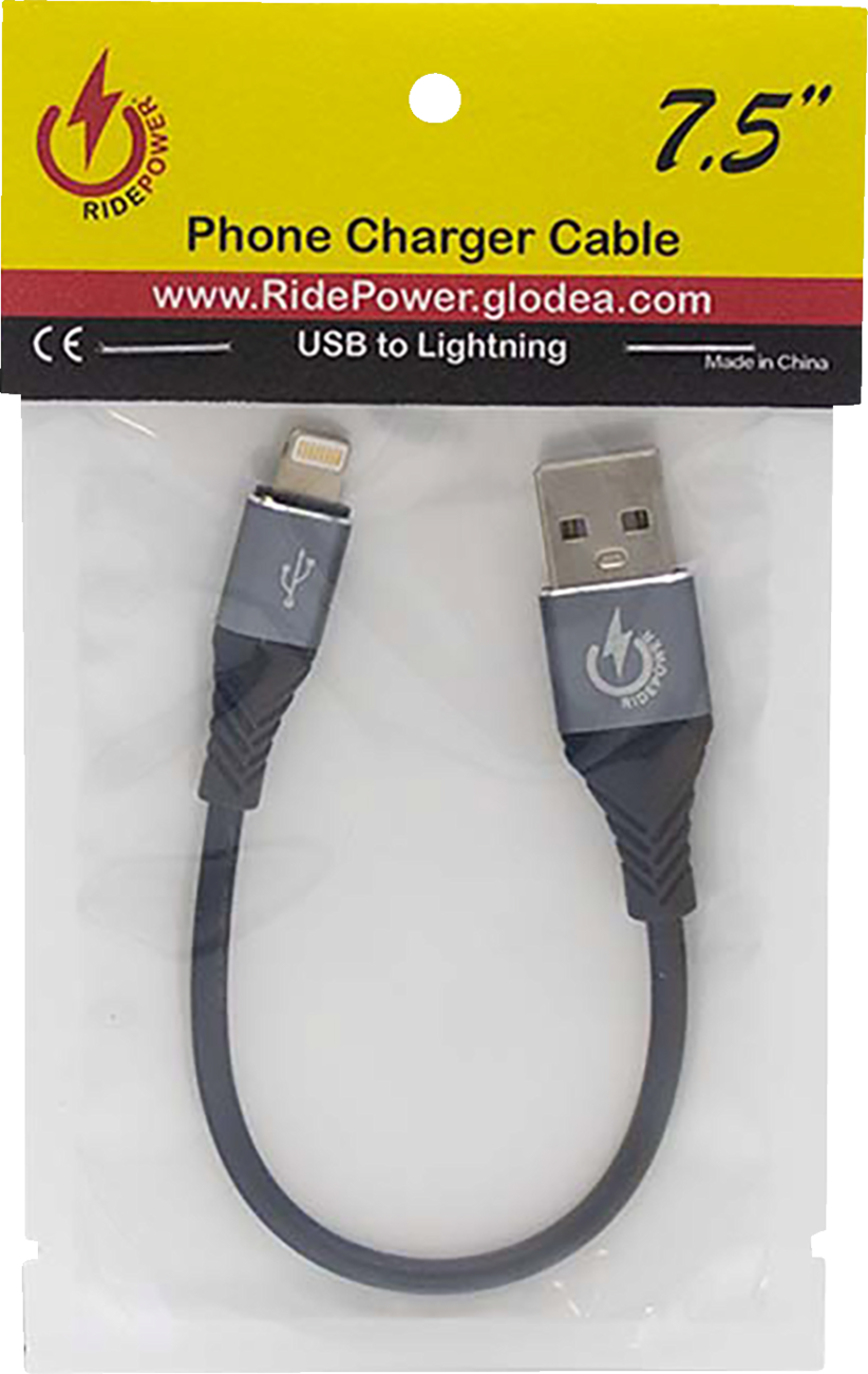 USB to Lightning Cable - Charger - Single-End - 7-1/2\"