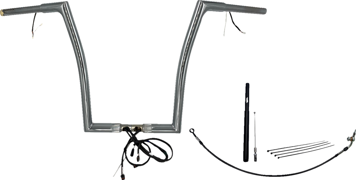 Handlebar Kit - Flat Top - 16\" - Chrome 2021 - 2022