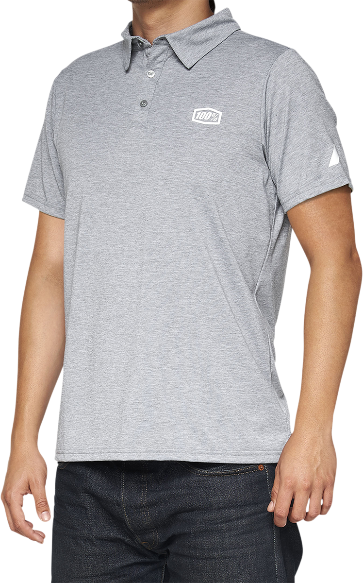 Corpo Polo Shirt - Heather Gray/White - XL