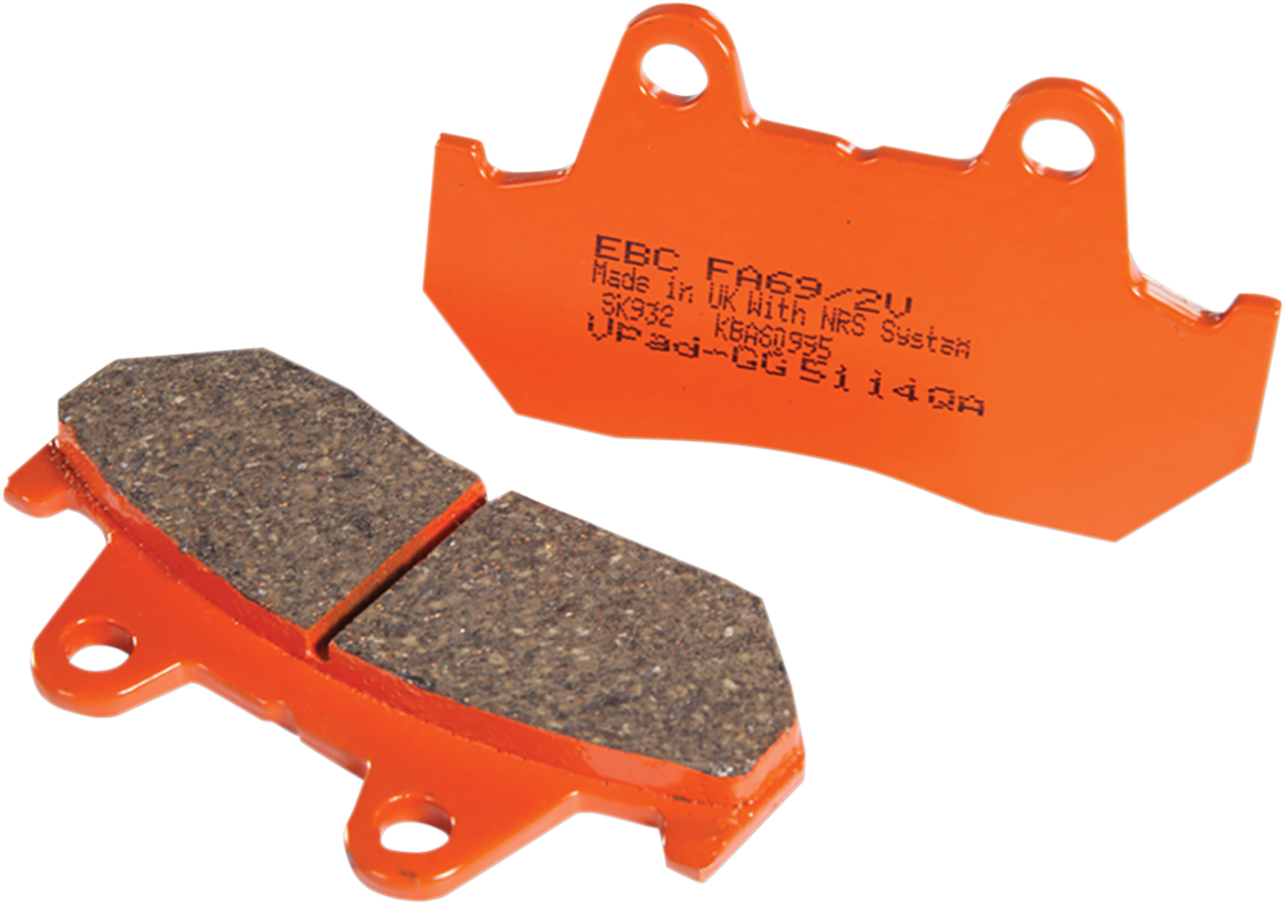 Organic Brake Pads - Honda CB - FA69/2 1981 - 1993