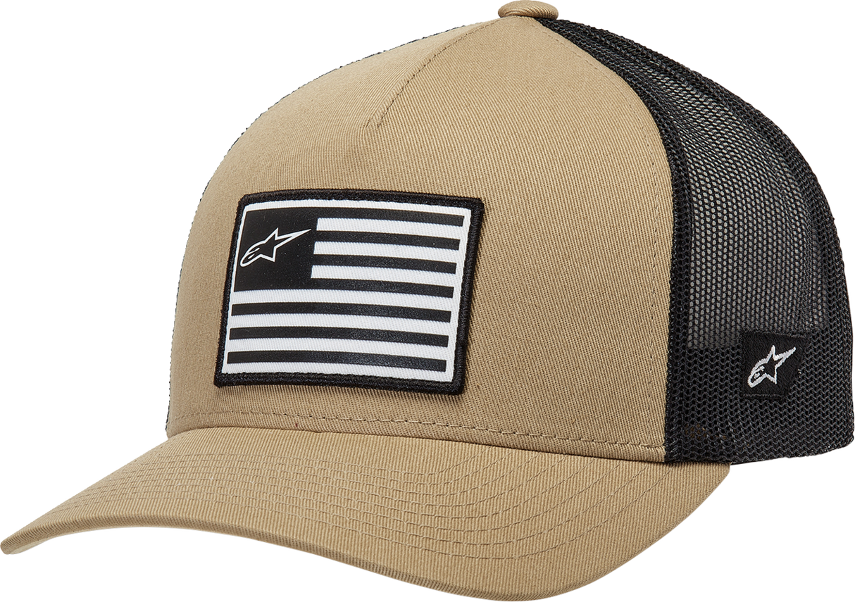 Flag Snapback Hat - Sand/Black - One Size