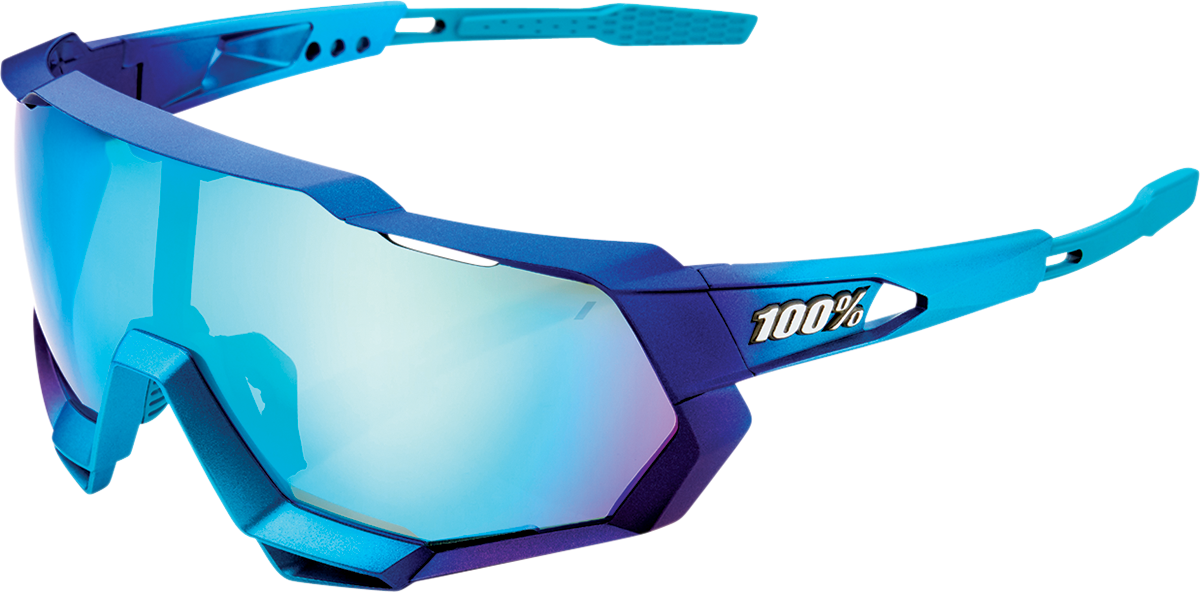 Speedtrap Sunglasses - Metallic Blue - Blue Mirror