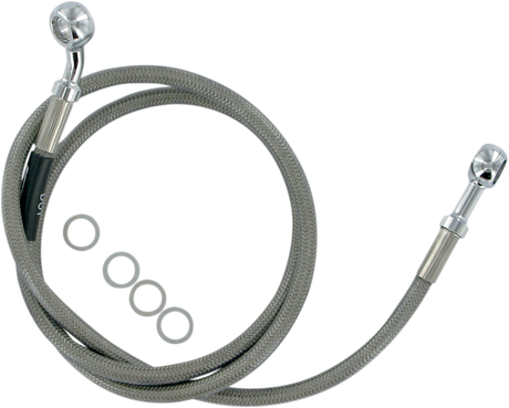 Brake Line - Front - Stainless Steel - +2\" - FLST/C/F/N \'86-\'14 1986 - 2014