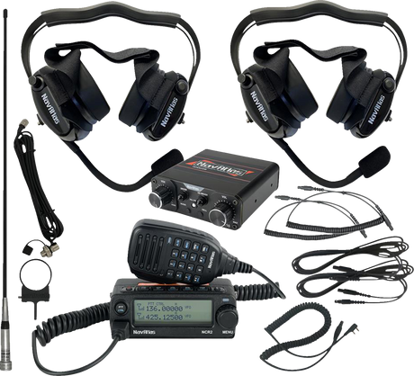 Intercom/Radio and Headset Kit - 2-Seat - Black