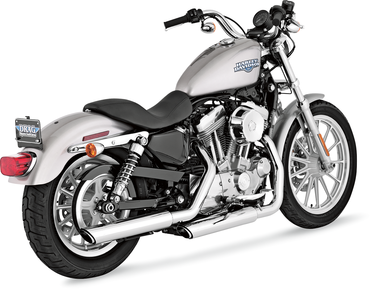 Twin Slash Mufflers - Chrome 2004 - 2013