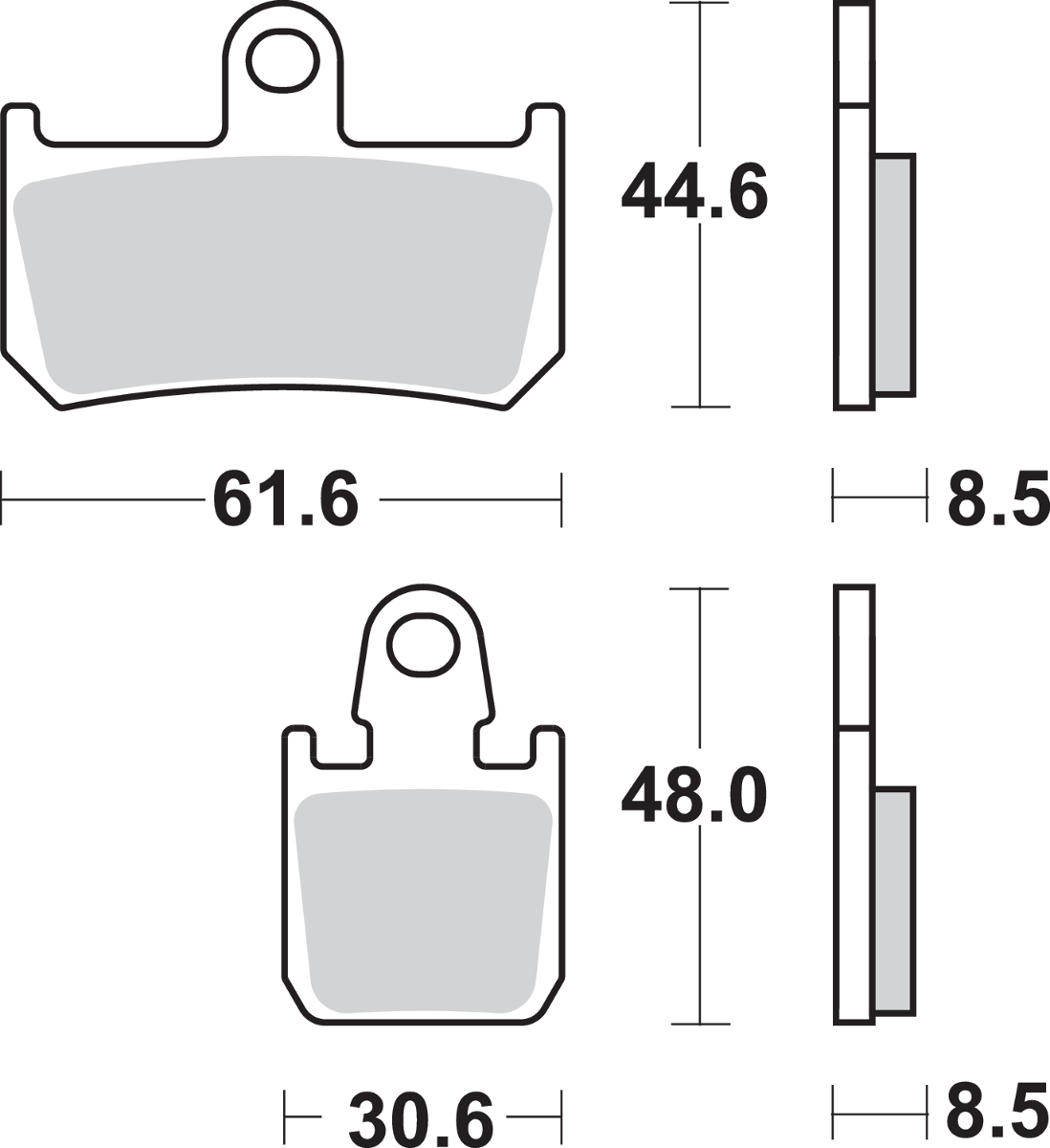 HS Brake Pads - Yamaha - 839HS 2009 - 2016